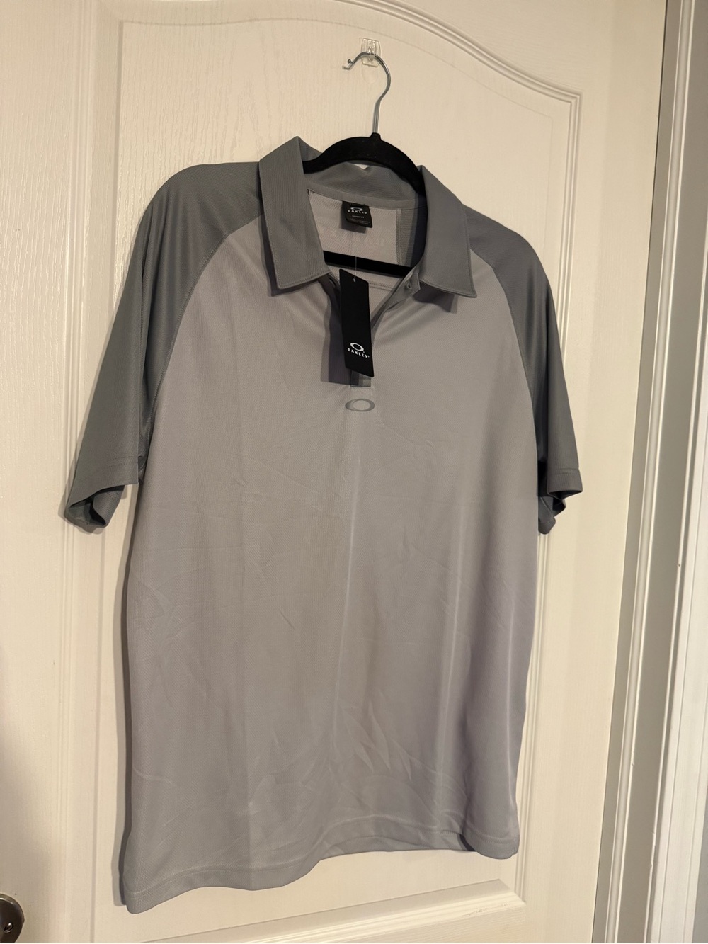 Oakley Light Gray Raglan Performance Polo